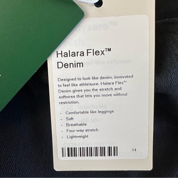 Halara Flex Denim High Rise Flare Pants Black NWT Large Tall - Picture 6 of 10